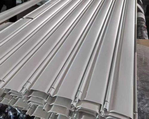 Powder-coated stainless steel roller shutters